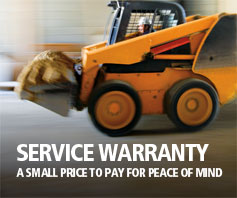 Powertrain service warranties available on many equipment types and categories