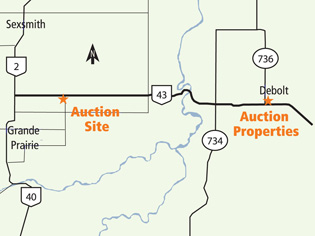 Grande Prairie Area Map