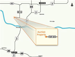 Grande Prairie, AB Area Map