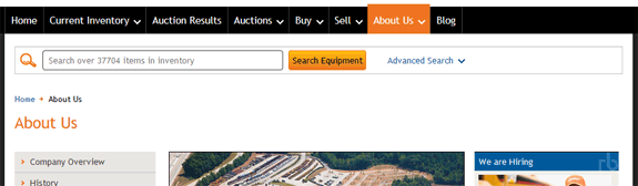 Keyword search on every page