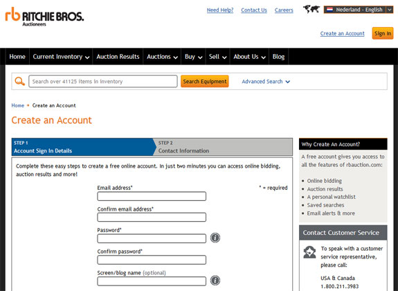 Create an account