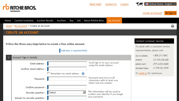 Create an account