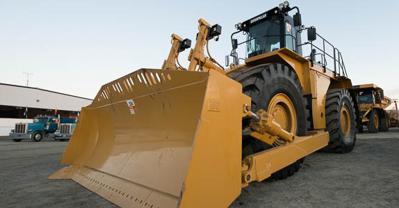 Cat wheel dozer at a Ritchie Bros. auction site