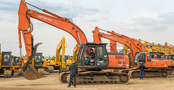 Hitachi excavators ready to sell at Ritchie Bros. April 2014 auction in Edmonton Hitachi excavators ready to sell at Ritchie Bros. April 2014 auction in Edmonton