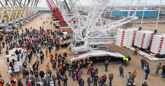 Liebherr cranes line up at Ritchie Bros.’ Casper, Wyoming auction in 2015. Liebherr cranes line up at Ritchie Bros.’ Casper, Wyoming auction in 2015.
