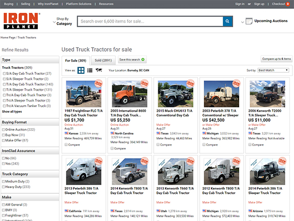 Transport trucks for sale on IronPlanet. Transport trucks for sale on IronPlanet.