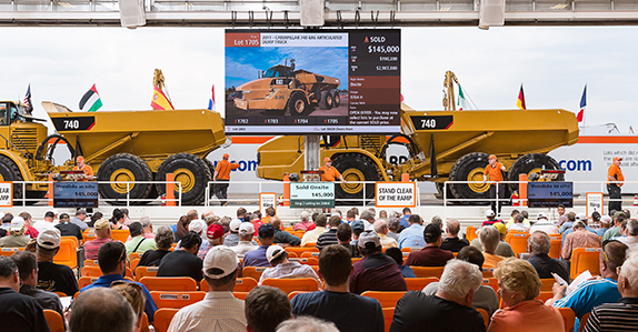 Rtichie Bros. selling heavy equipment at auction.