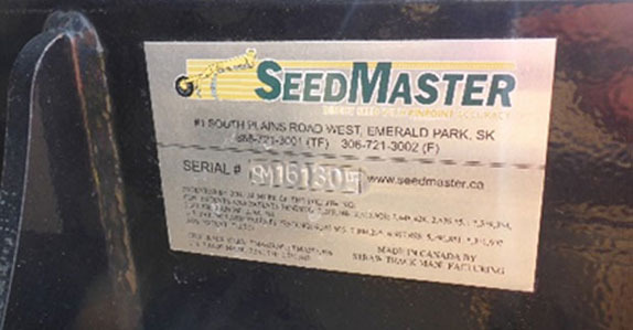 Serial number on an air drill sold by Ritchie Bros.