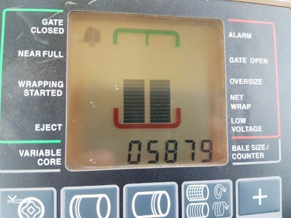 Odometer of a used baler sold by Ritchie Bros. Odometer of a used baler sold by Ritchie Bros.