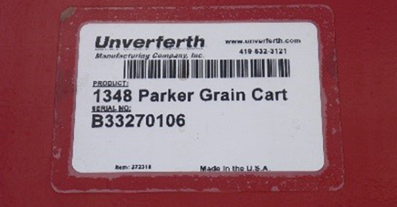 serial number on grain cart for sale at Ritchie Bros. equipment auctions. serial number on grain cart for sale at Ritchie Bros. equipment auctions.