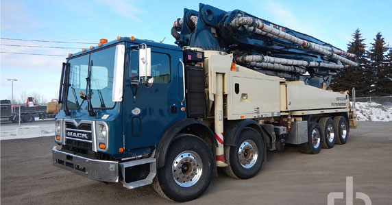 2014 MACK MRU613 Concrete pump truck sold at a Ritchie Bros. auction 2014 MACK MRU613 Concrete pump truck sold at a Ritchie Bros. auction