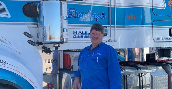 Barry Jungfer of Bee Jay’s Haulage Barry Jungfer of Bee Jay’s Haulage