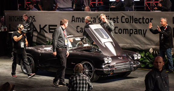 1962 Chevrolet Corvette Custom Convertible Collector car sold by Ritchie Bros.’ Leake Auctions