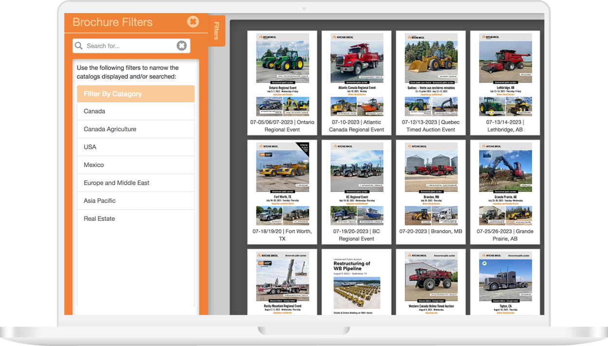 Digital Brochure Subscription Ritchie Bros. Auctioneers