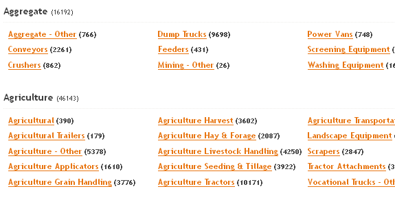 Select an equipment category