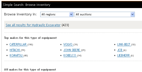View all items or narrow your search