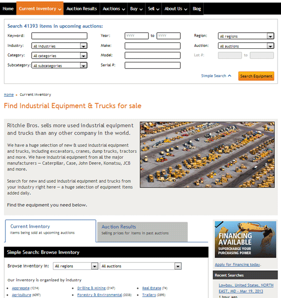 Search through Current Inventory