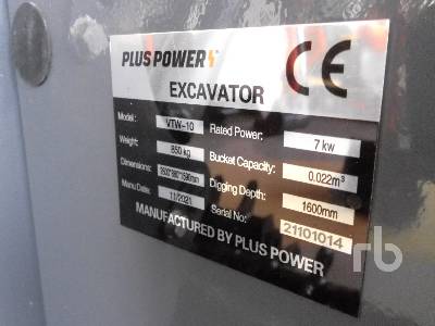 Unused 21 Plus Power Vtw 10 Unused Mini Excavator 1 4 9 Tons Ritchie Bros Auctioneers