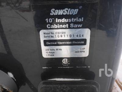 Sawstop Ics31230 10 In Industrial Cabinet Saw Ritchie Bros