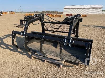 Unused INDUSTRIAS AMERICA  96 in Hydraulic (Unused)  Skid Steer Grapple Bucket