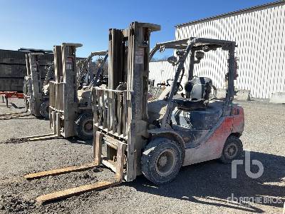 2017 Toyota 8FGU25 4500 lb LPG Pneumatic Tire Forklift