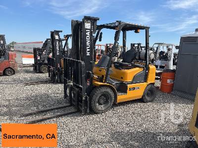 2020 Hyundai 25L-7A 5000 lb LPG Pneumatic Tire Forklift