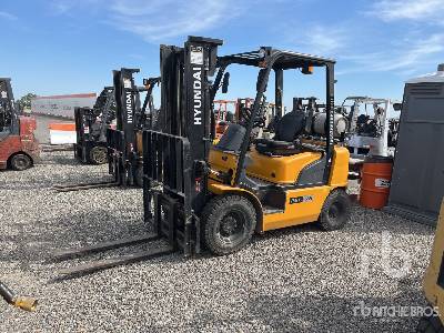 2020 Hyundai 25L-7A 5000 lb LPG Pneumatic Tire Forklift