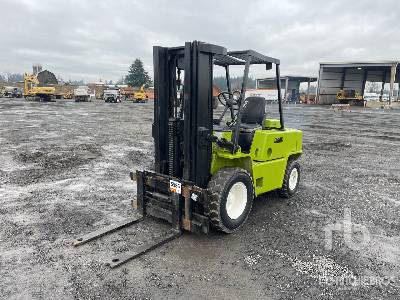 1991 Clark C500 6925 lb Diesel Pneumatic Tire Forklift
