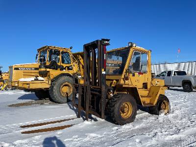 1992 Cat R80 8000 lb 4x4 Rough Terrain Forklift (Inoperable)