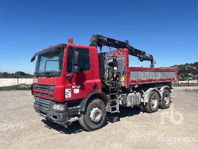 Hiab 111BS-2 DUO 4350 kg Articulated Boom on 2011 DAF CF75.360 6x4 Camion Tribenne Grue Dump Truck w/Crane