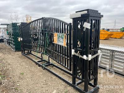 Unused SUIHE 20 ft x 5 ft Wrought Iron Bi-Pa ... Driveway Gate Unused SUIHE 20 ft x 5 ft Wrought Iron Bi-Pa ... Driveway Gate