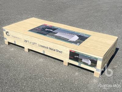 Unused 2025 KJ  K2512  12 ft x 25 ft Metal (Unused)  Livestock Shelter