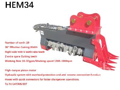 Unused 2025 HANDY  HEM34  Excavator Mulcher - Fits Cat 30 ...  Excavator Attachment - Other