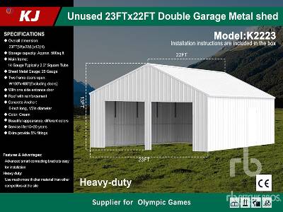 Unused 2025 KJ  K2223  23 ft x 22 ft Double Garage Met ...  Storage Building