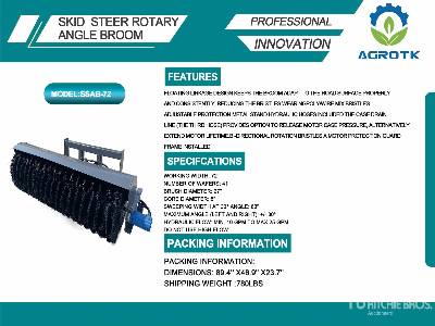 Unused 2025 MOWER KING  SSAB72  72 in (Unused)  Skid Steer Broom