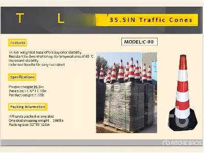Unused 2025 TL  C-90  Quantity of (250) (Unused)  Highway Cones