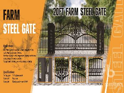 Unused 2025 SUHIVELEE  NFG-20FGP-D03  20 ft x 5 ft Wrought Iron Bi-Pa ...  Driveway Gate