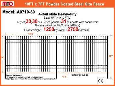 2025 MTO A0710-30 Quantity of (30) 10 ft x 7 ft P ... Fencing 2025 MTO A0710-30 Quantity of (30) 10 ft x 7 ft P ... Fencing