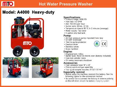 Unused 2025 MTO A4000 (Unused) Pressure Washer Unused 2025 MTO A4000 (Unused) Pressure Washer