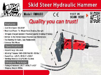 Unused 2025 RAYTREE  RMH680  (Unused)  Skid Steer Hydraulic Hammer