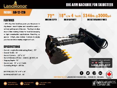 Unused 2025 LANDHONOR BH-12-72D (Unused) Skid Steer Backhoe Unused 2025 LANDHONOR BH-12-72D (Unused) Skid Steer Backhoe