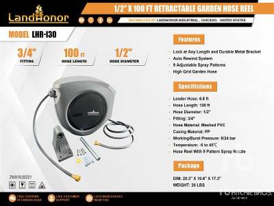Unused 2025 LANDHONOR LHR-I30B Water Hose w/ Hose Reel (Unused) Equipment Attachment - Other Unused 2025 LANDHONOR LHR-I30B Water Hose w/ Hose Reel (Unused) Equipment Attachment - Other