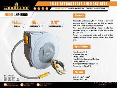 Unused 2025 LANDHONOR LHR-HR65 Extendable Air Hose w/ Reel (Un ... Equipment Attachment - Other Unused 2025 LANDHONOR LHR-HR65 Extendable Air Hose w/ Reel (Un ... Equipment Attachment - Other