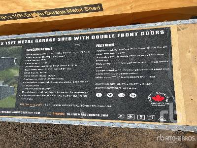 Unused 2024 LANDHONOR  LHR-MS1119  11 ft x 19 ft x 7 ft 7 in Metal ...  Shed