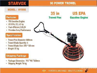 Unused 2025 STARVOX  HYD90  (Unused)  Power Trowel