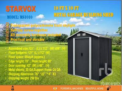 Unused 2025 STARVOX MS1010 (Unused) Shed Unused 2025 STARVOX MS1010 (Unused) Shed