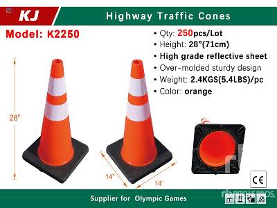 Unused 2025 KJ  K2250  Quantity of (250) 28 in (Unused)  Highway Cones