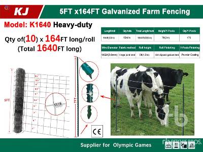Unused 2025 KJ  K1640  Quantity of (10) 164 ft x 5 ft  ...  Fencing