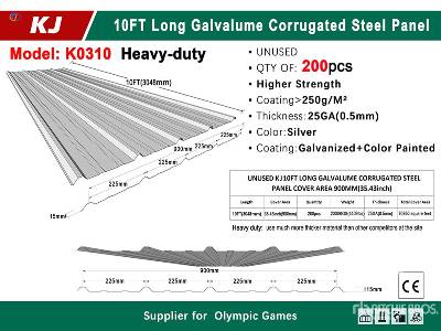 Unused 2025 KJ K0310 Quantity of (200) 35 in x 10 ft ... Steel Unused 2025 KJ K0310 Quantity of (200) 35 in x 10 ft ... Steel
