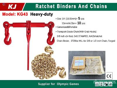 Unused 2025 KJ KG43 Quantity of Chains & Ratchet Bi ... Misc Shop, Warehouse, Consumer Unused 2025 KJ KG43 Quantity of Chains & Ratchet Bi ... Misc Shop, Warehouse, Consumer